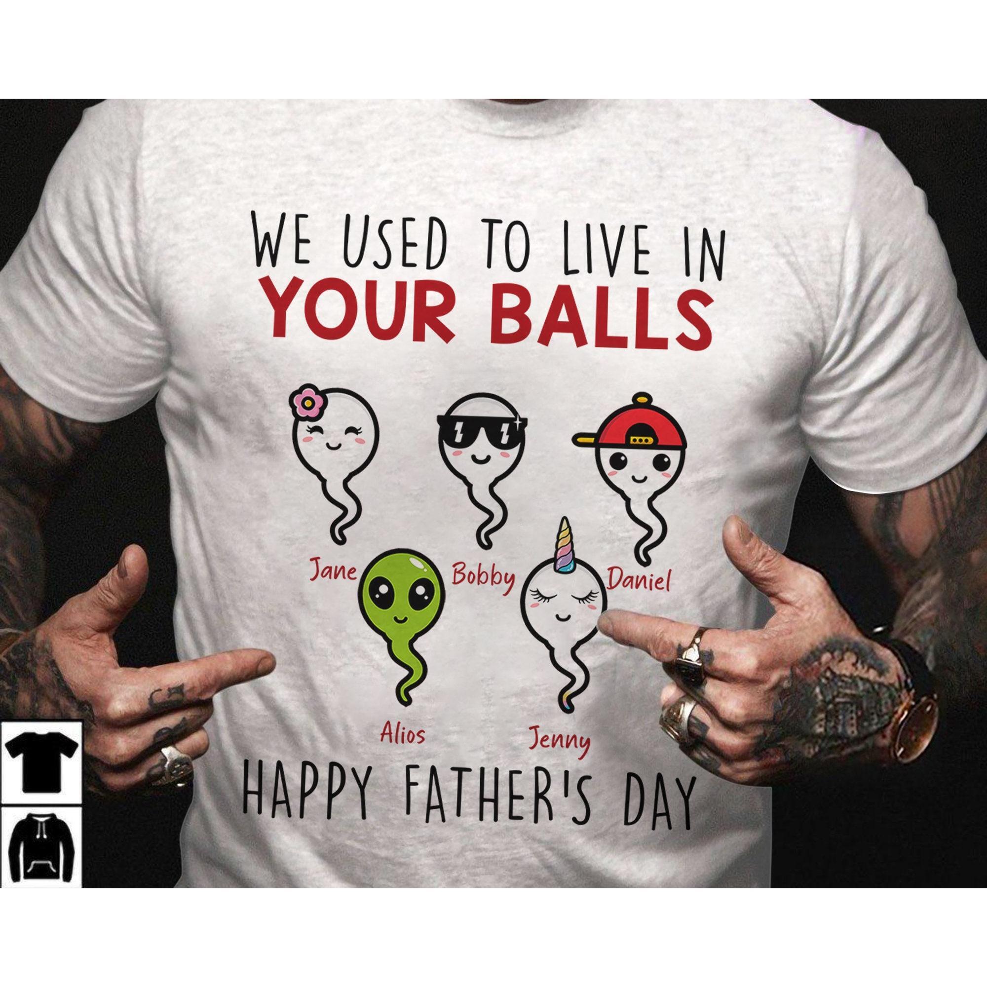 Personalized Sperms Fathers Day Dad Gift Shirt
